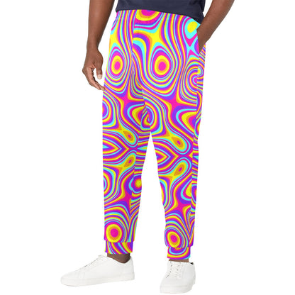 Liquid Pattern Print Design 06 Men's Casual Track Pants
