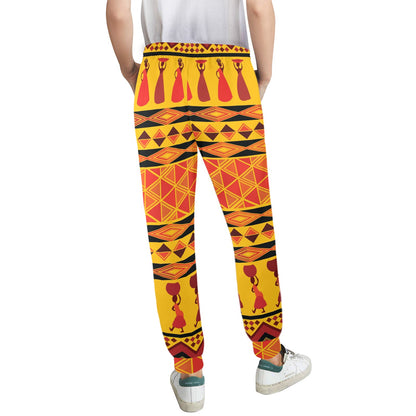 African Pattern Print Design 01 Women's Casual Track Pants
