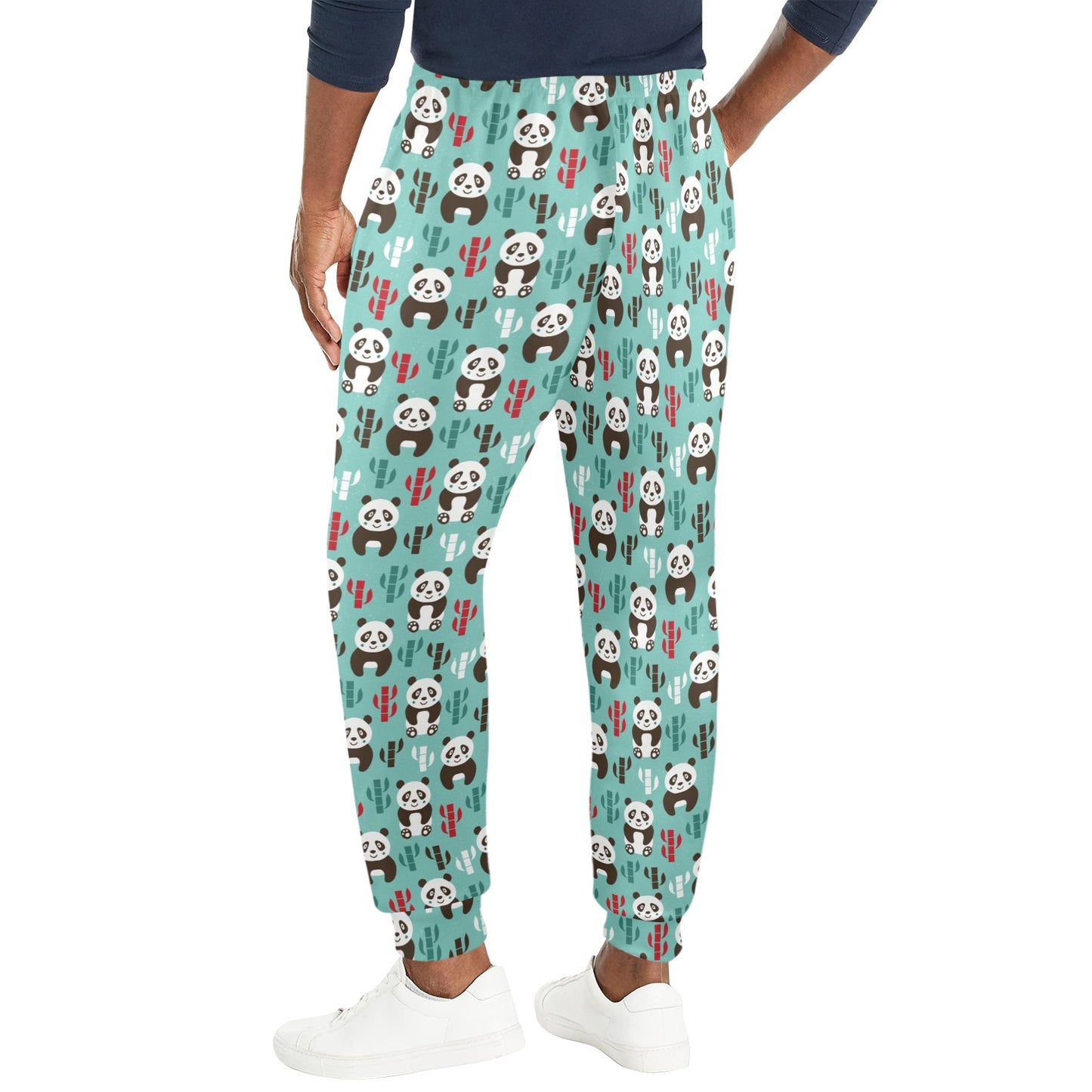 Panda Bear Cute Themed Print Men's Casual Track Pants