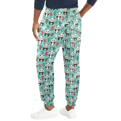 Panda Bear Cute Themed Print Men's Casual Track Pants