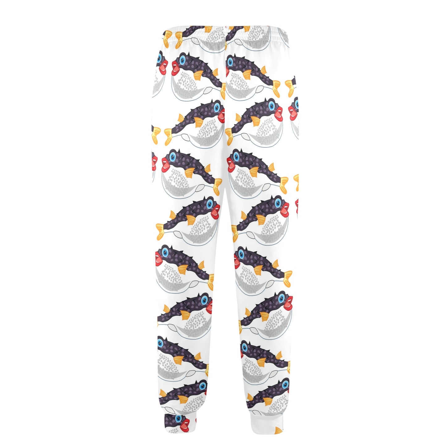Fugu Pattern Print Design 03 Men's Casual Track Pants