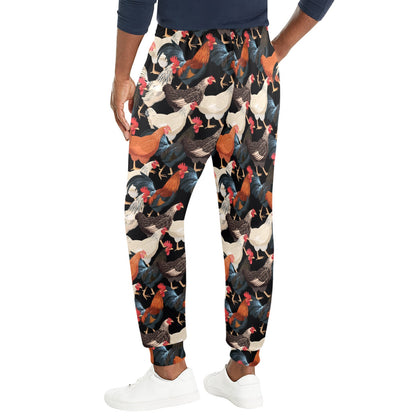 Chicken Print Pattern Men's Casual Track Pants