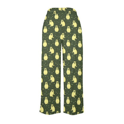 Capybara Pattern Print Design 03 Women's Wide Leg Lounge Pants
