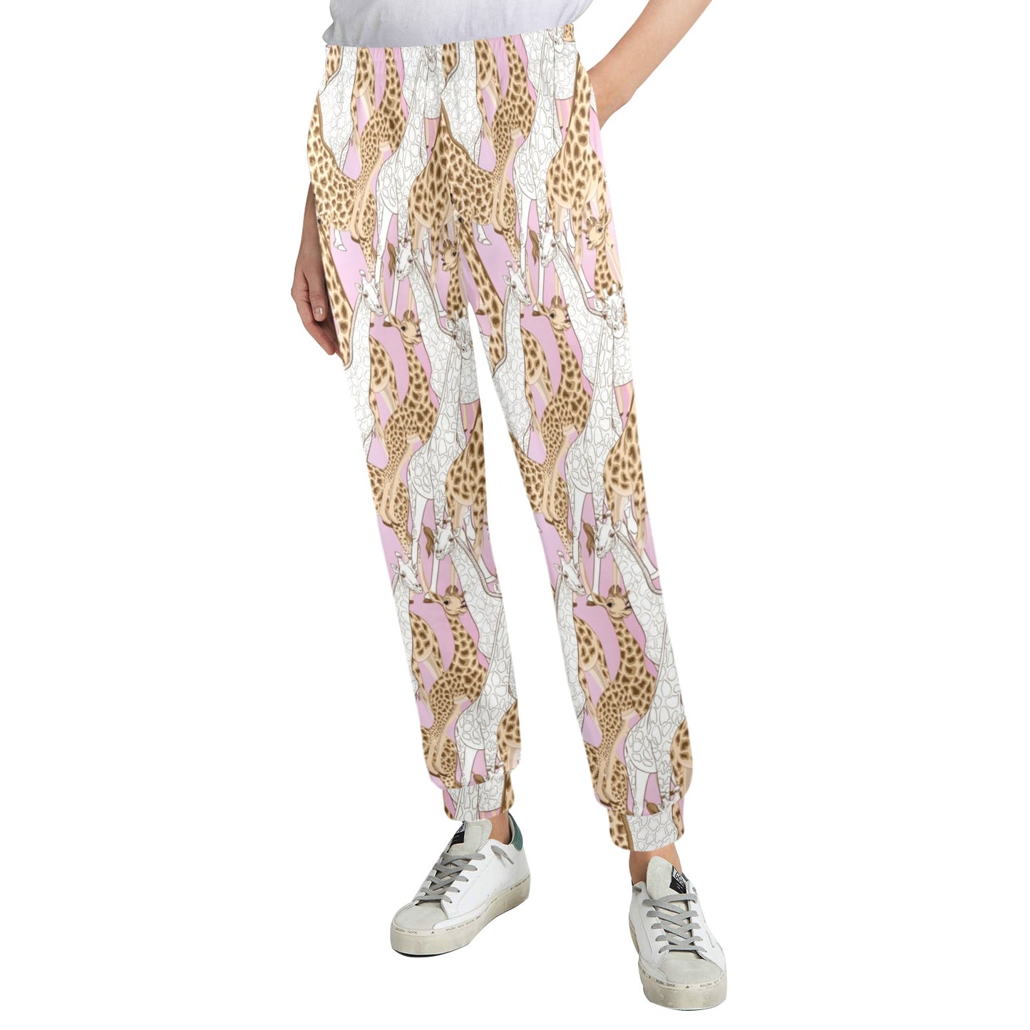 giraffe Design Print Pattern JJ0269 Women's Casual Track Pants