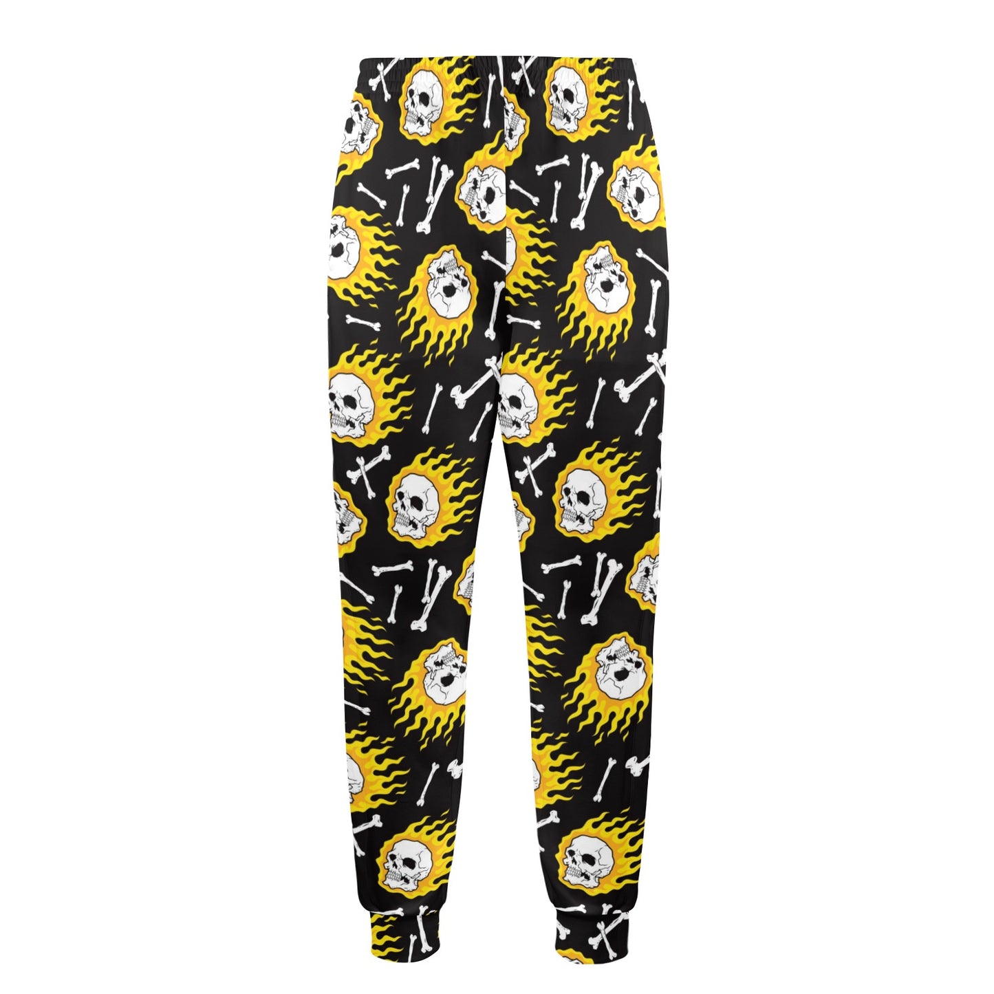flaming skulls Design Print Pattern JJ0179 Men's Casual Track Pants
