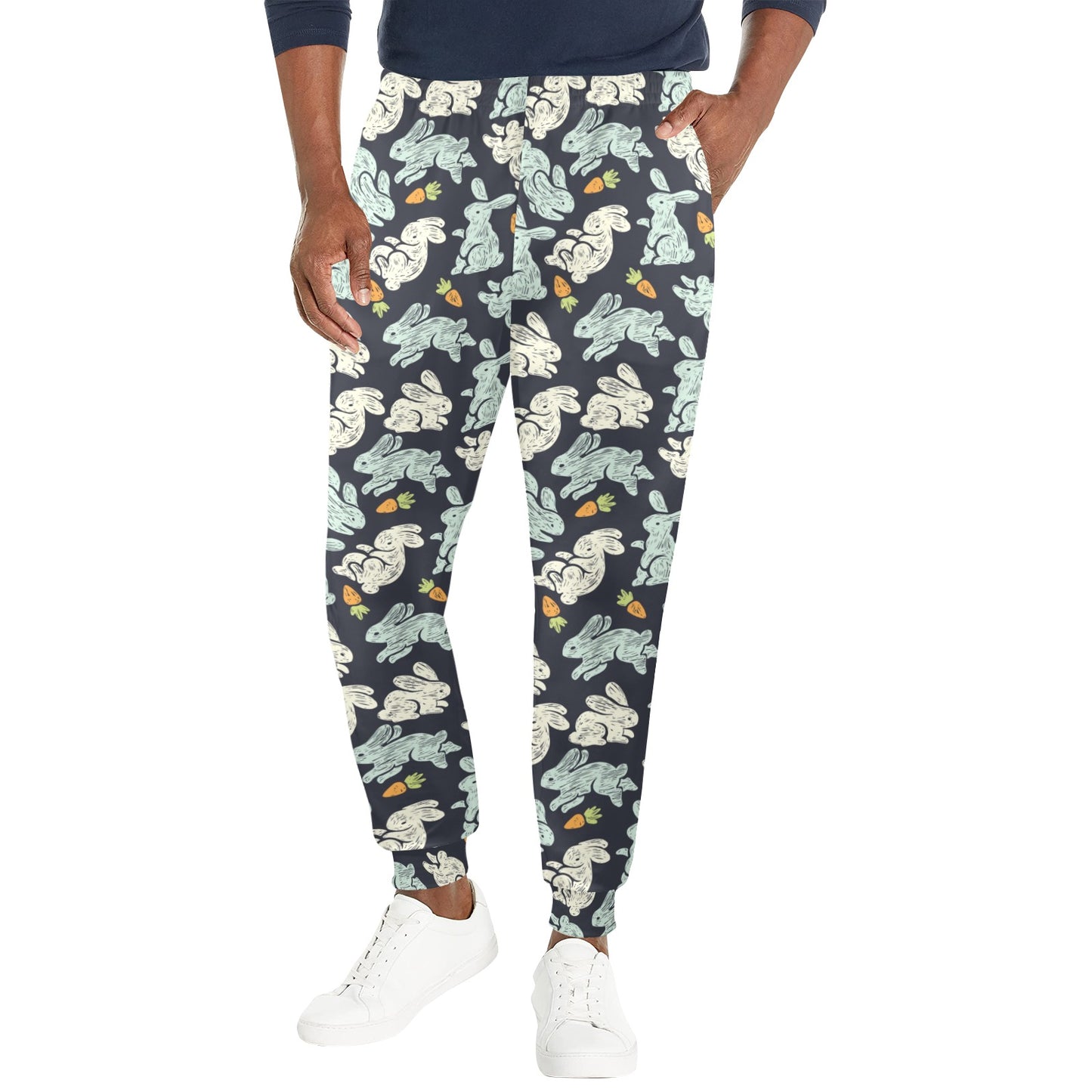 Bunny Pattern Print Design 04 Men's Casual Track Pants