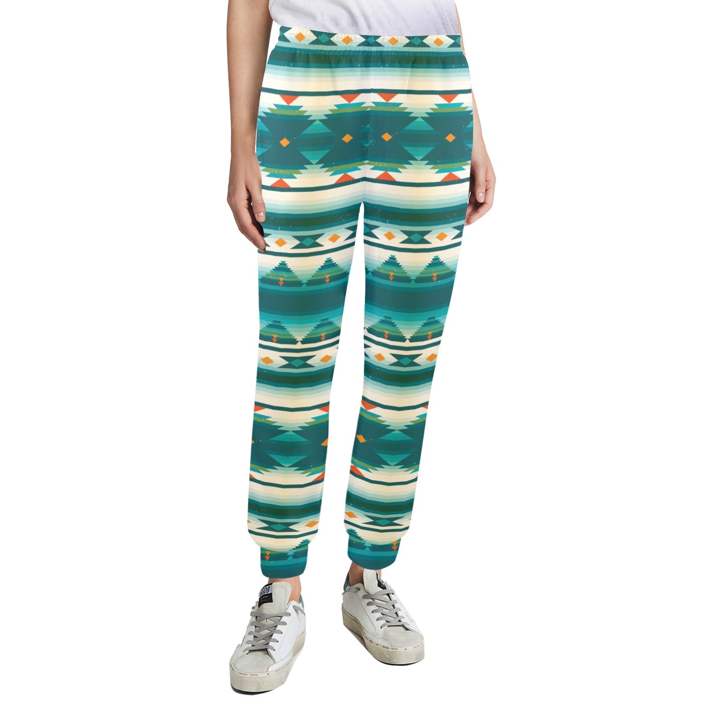 Blue Tribal Aztec Women's Casual Track Pants