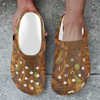 Maori Ornament Design Print Unisex Clogs Shoes