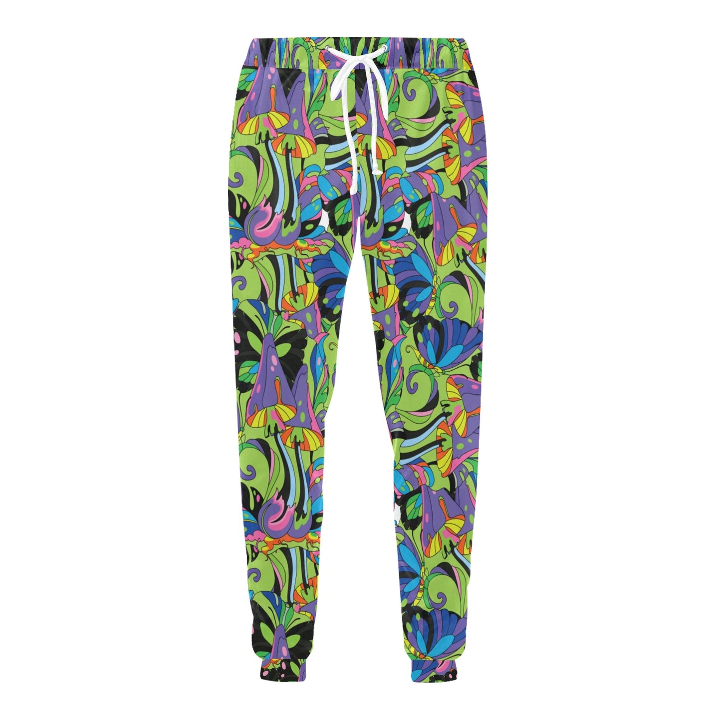 Psychedelic Trippy Mushroom Themed Men's Sweatpants