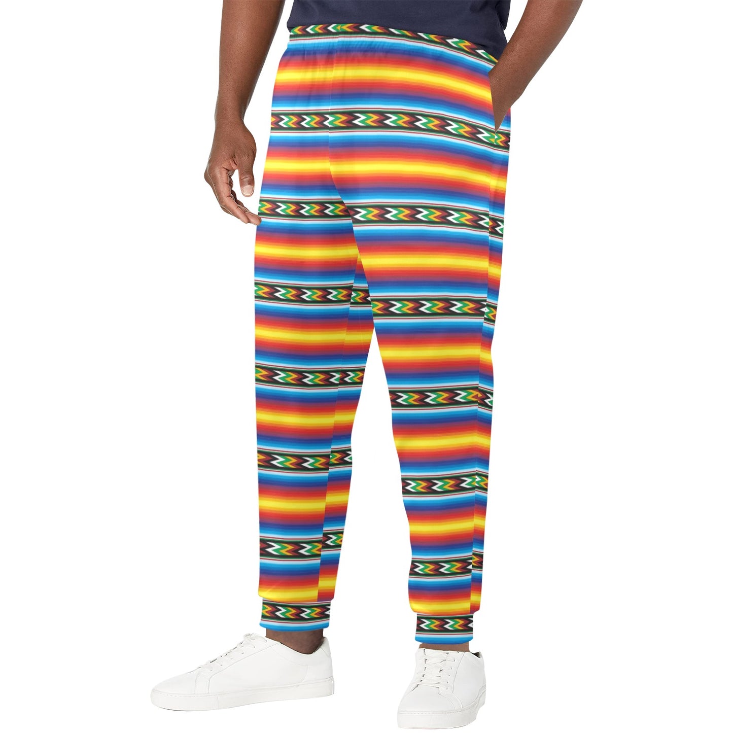 Mexican Blanket ZigZag Print Pattern Men's Casual Track Pants