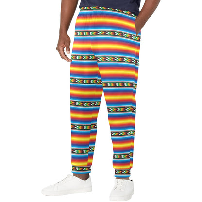 Mexican Blanket ZigZag Print Pattern Men's Casual Track Pants
