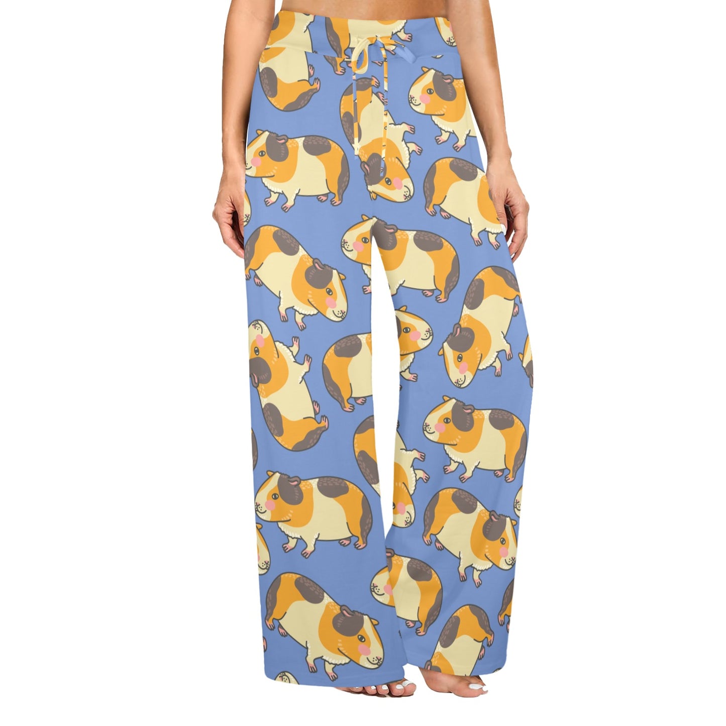 Guinea Pig Pattern Print Design 01 Women's Wide Leg Lounge Pants
