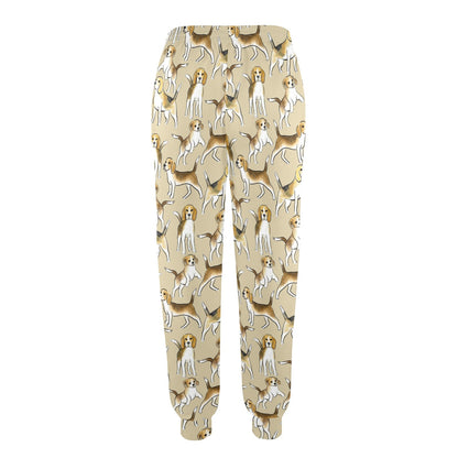 Beagle Pattern Print Design 04 Women's Casual Track Pants