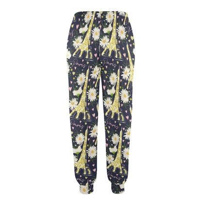 eiffel tower Design Print Pattern JJ0179 Women's Casual Track Pants