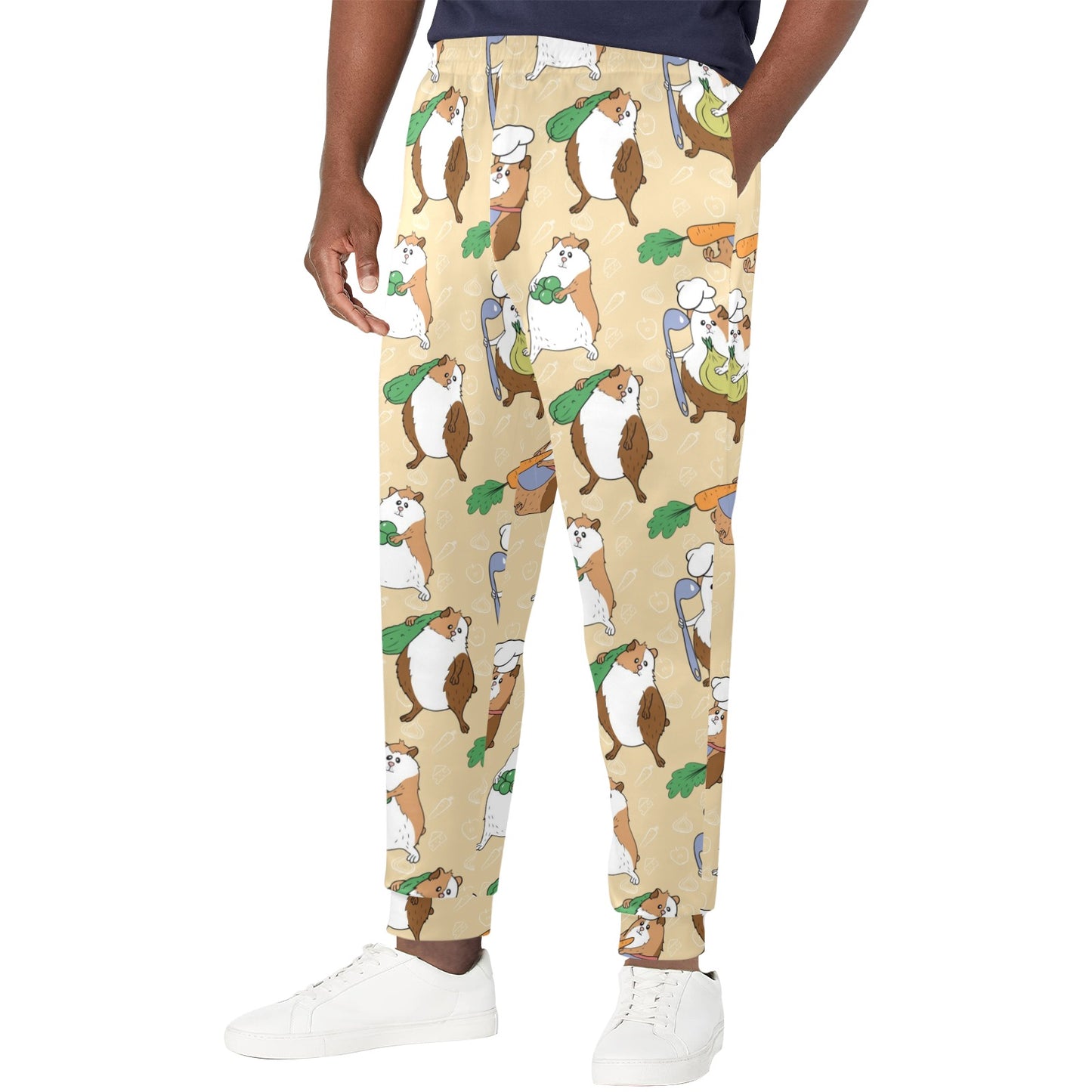 Guinea Pig Pattern Print Design 03 Men's Casual Track Pants