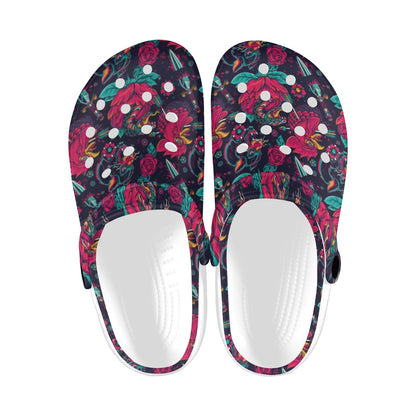 Old School Tattoo Print Unisex Clogs Shoes