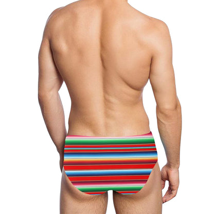Serape Print Men's Swimming Briefs