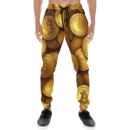 Bitcoin Blockchain Print Pattern Design BTC1 Men's Sweatpants