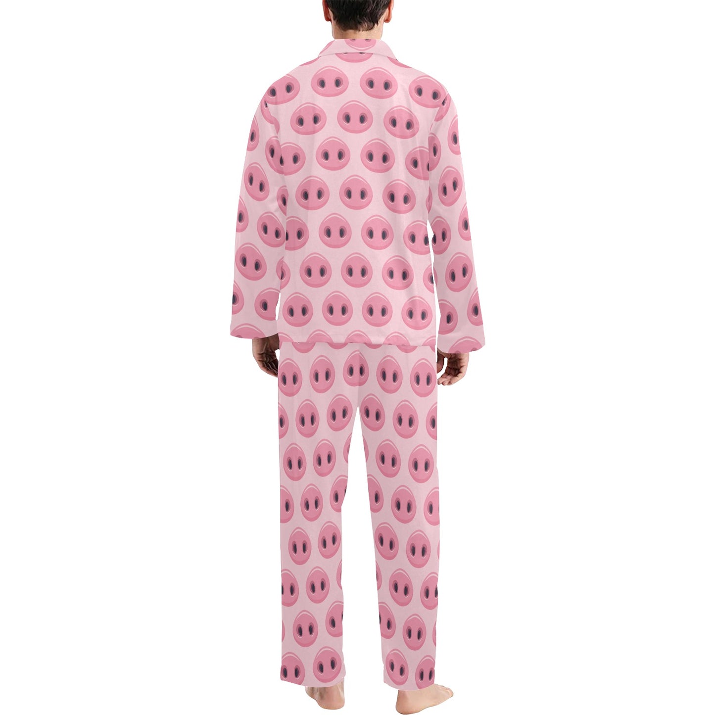 Pig Print Design LKS401 Men's Long Pajama Set