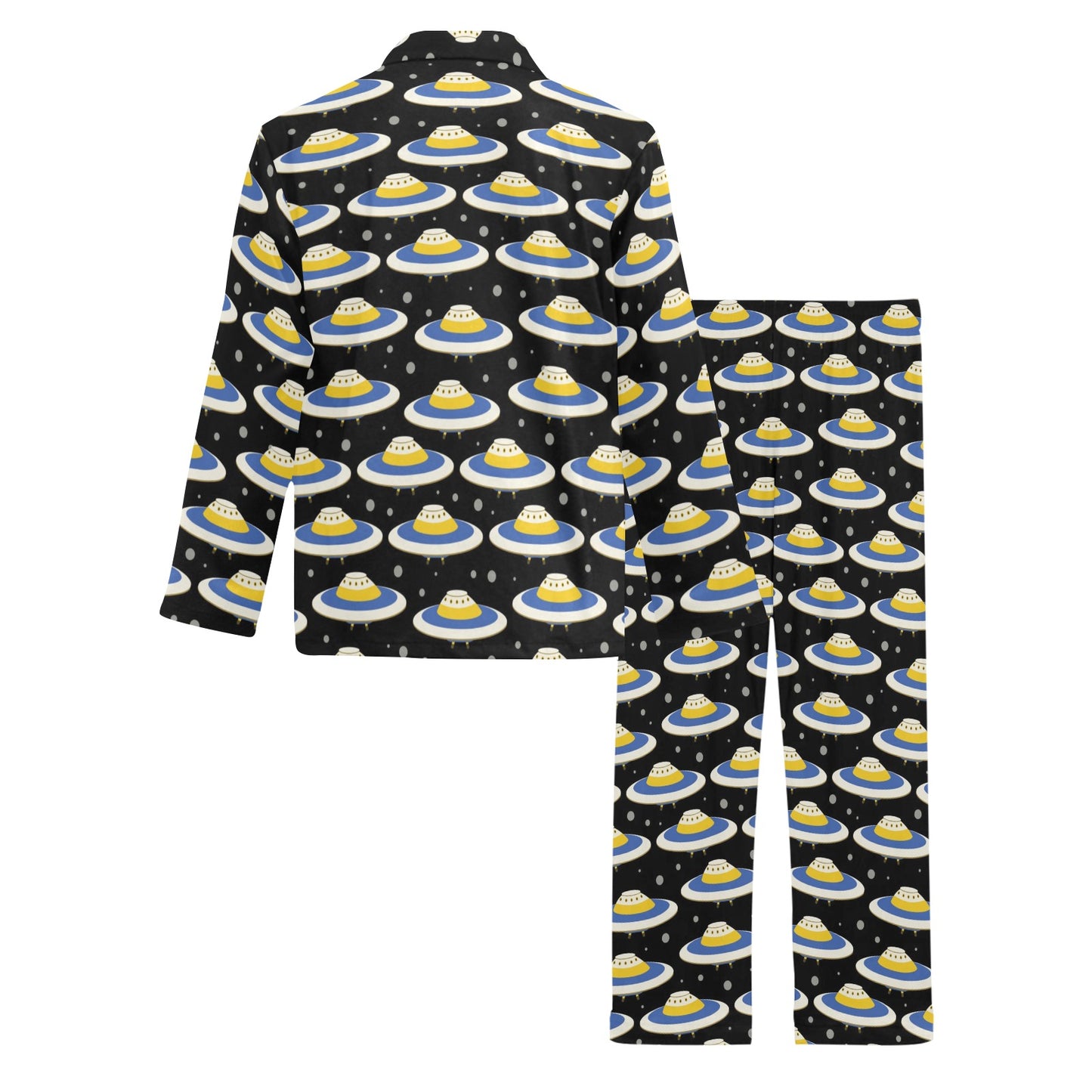UFO Print Design LKS303 Men's Long Pajama Set