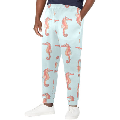 SeaHorse Pattern Print Design 01 Men's Casual Track Pants