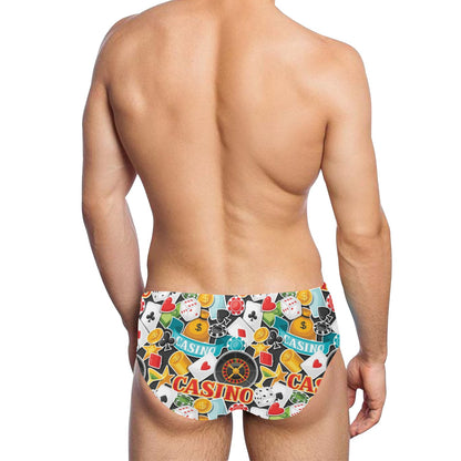 Casino Pattern Print Design 03 Men's Swimming Briefs