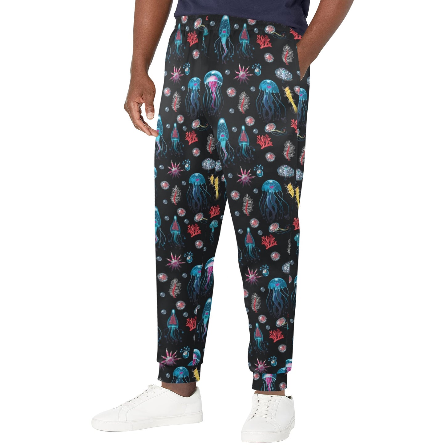 Jellyfish Underwater Print Men's Casual Track Pants