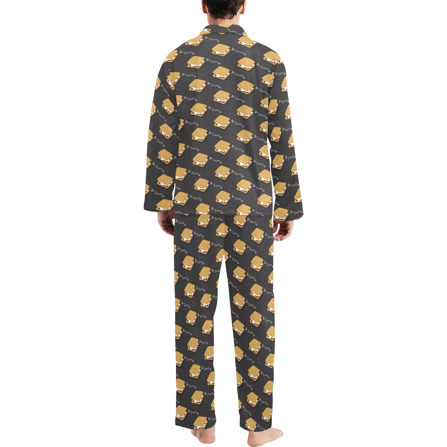 S_Mores Print Design LKS301 Men's Long Pajama Set