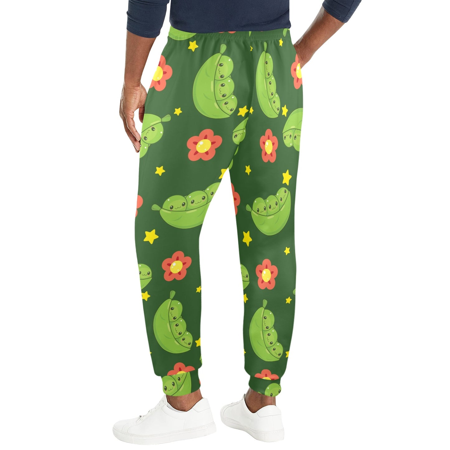 Peas Pattern Print Design A01 Men's Casual Track Pants