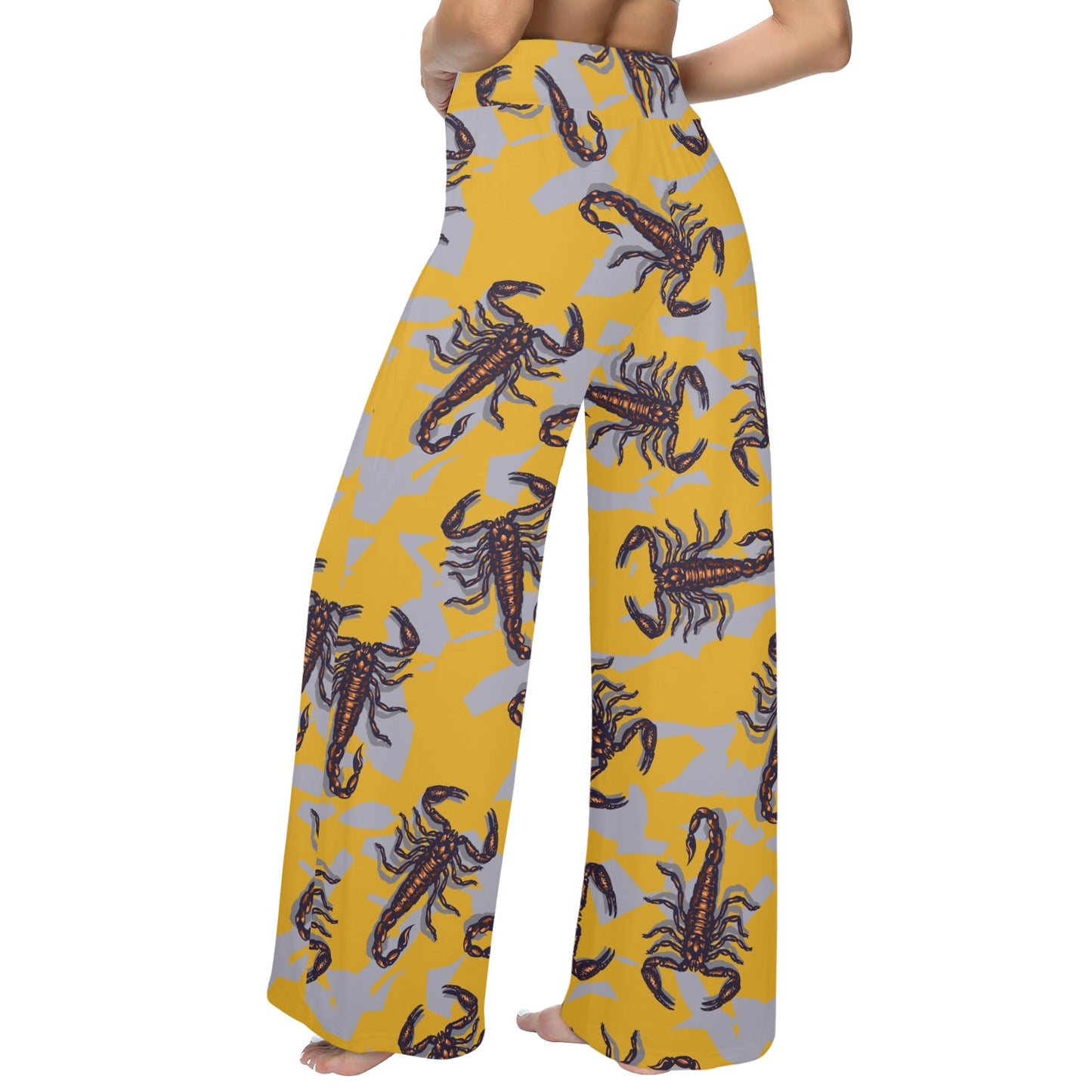 Scorpion Pattern Print Design 01 Women's Wide Leg Lounge Pants