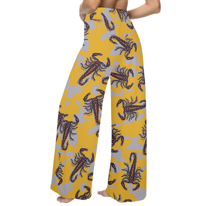 Scorpion Pattern Print Design 01 Women's Wide Leg Lounge Pants