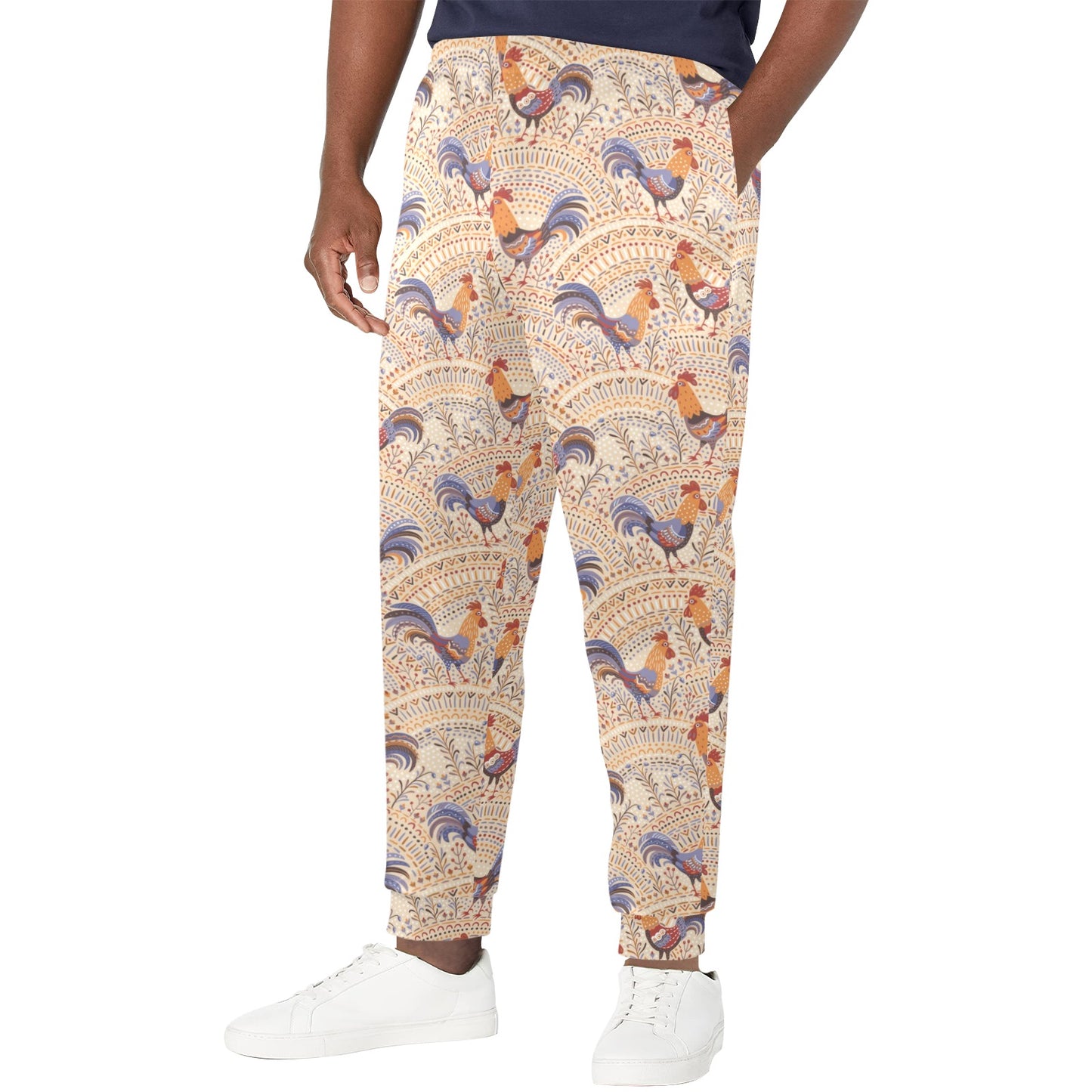 Chicken Boho Style Pattern Men's Casual Track Pants