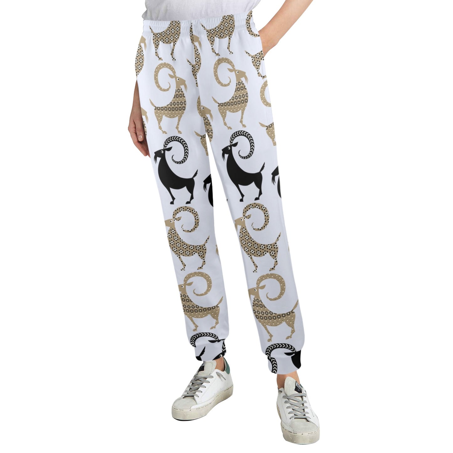 Goat Pattern Print Design 03 Women's Casual Track Pants