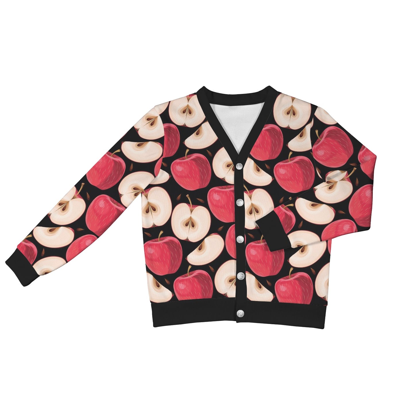 Apple Pattern Print Design AP02 Women's Cardigan