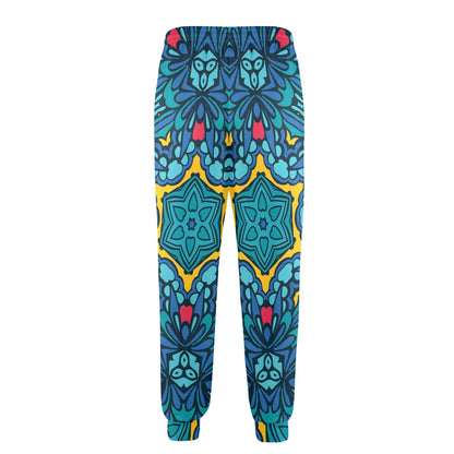 Kaleidoscope Pattern Print Design 04 Men's Casual Track Pants