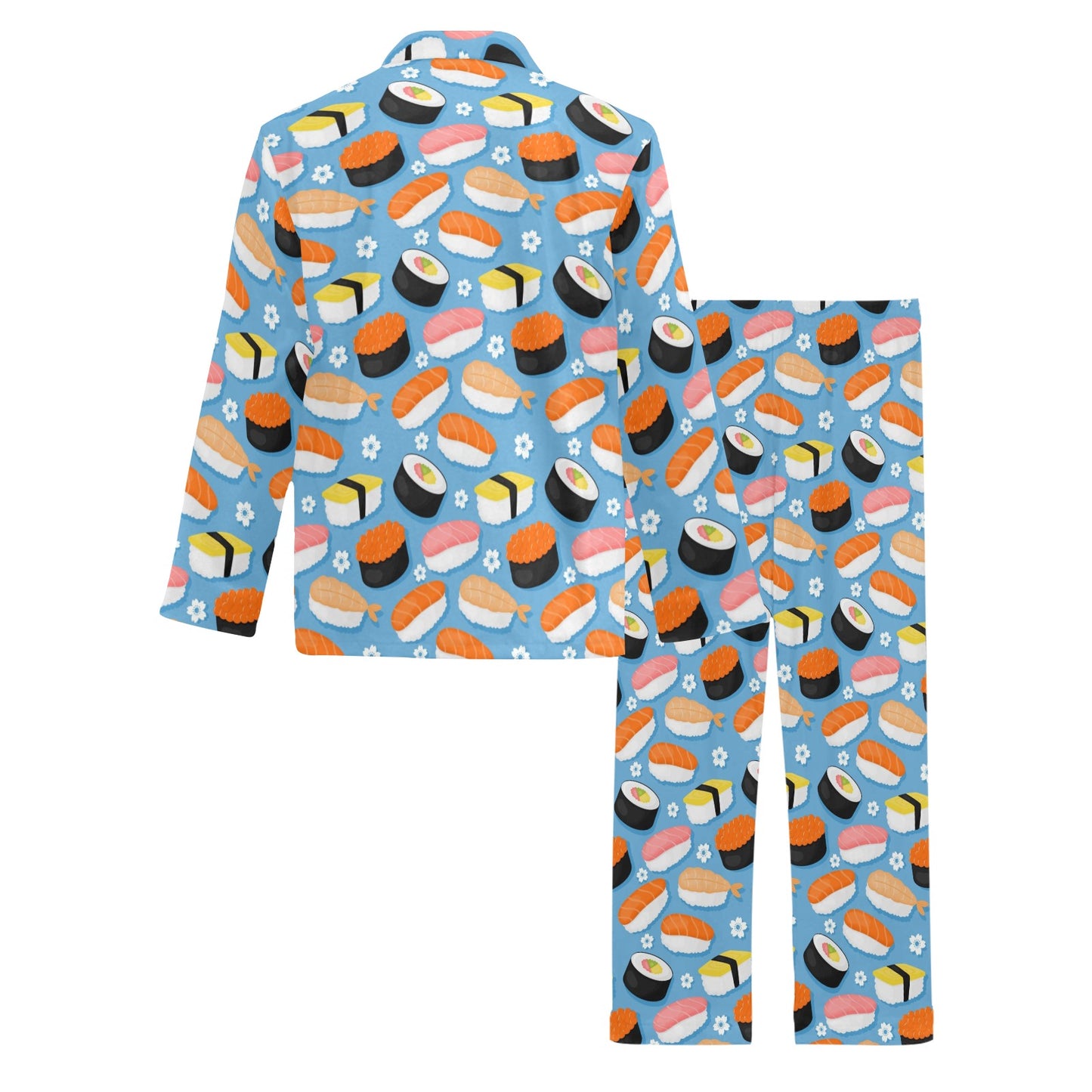 Sushi Print Design LKS304 Men's Long Pajama Set