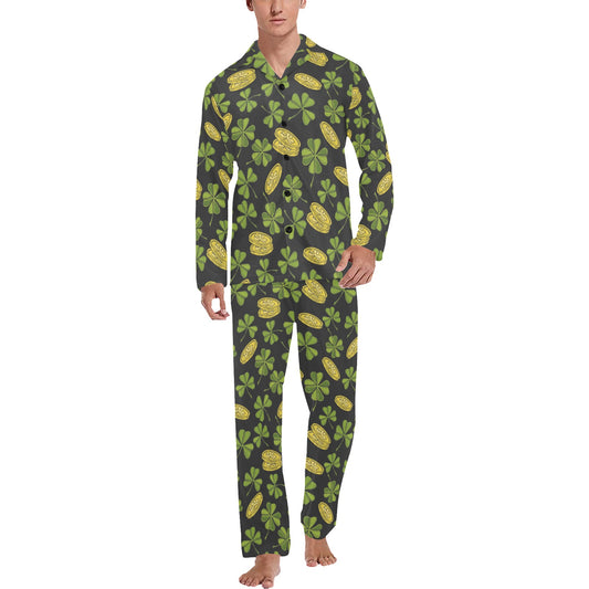 St Patricks Day Print Design LKS305 Men's Long Pajama Set