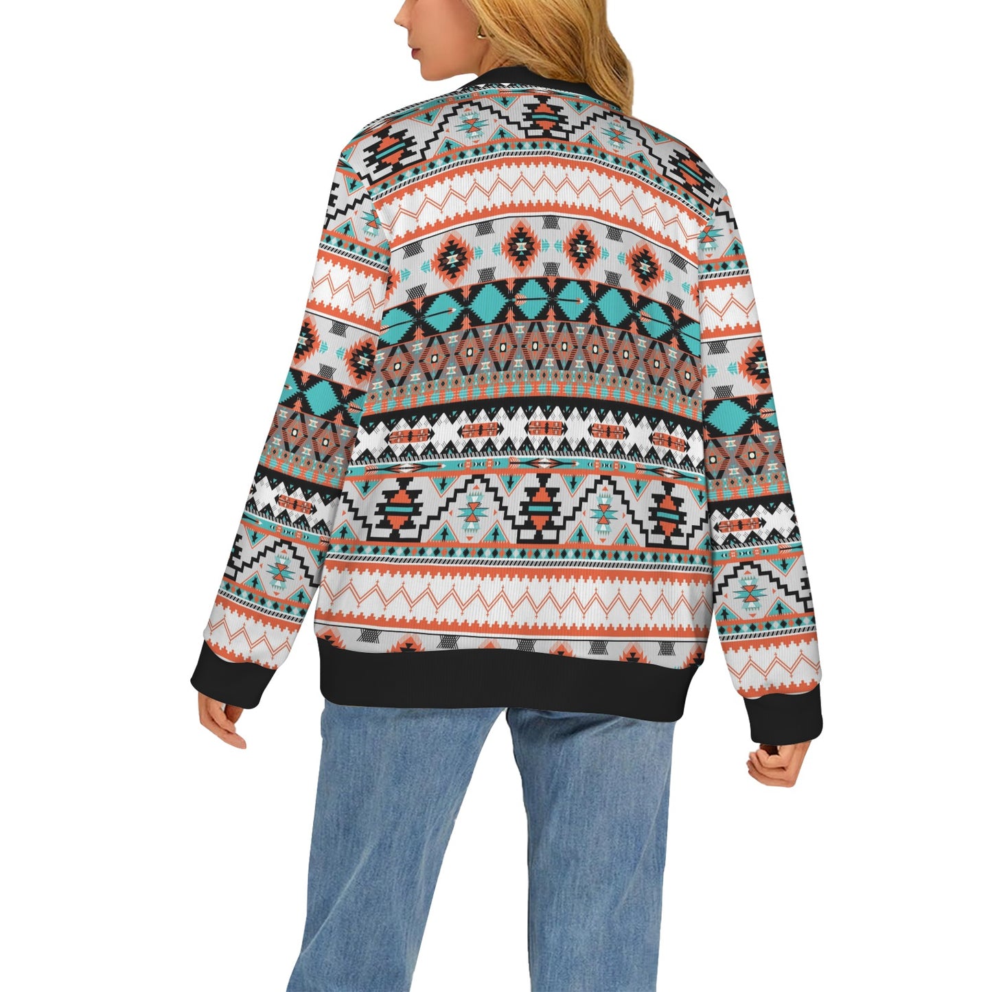 Tribal Aztec Indians pattern Women's Cardigan