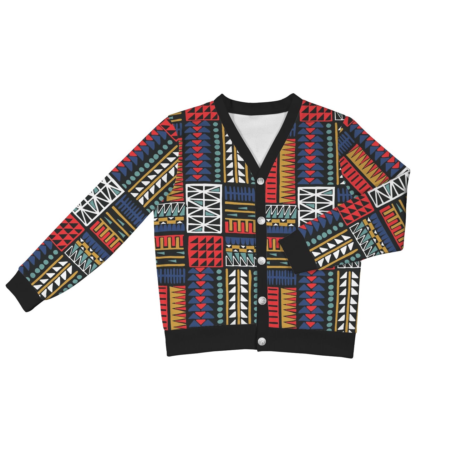 Kente Pattern Print Design 02 Women's Cardigan