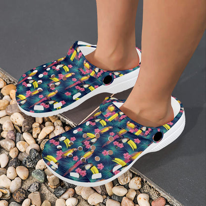 Toucan Parrot Design Unisex Clogs Shoes