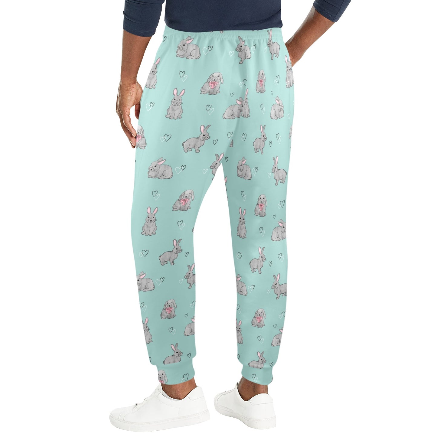 Bunny Pattern Print Design 02 Men's Casual Track Pants