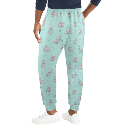 Bunny Pattern Print Design 02 Men's Casual Track Pants