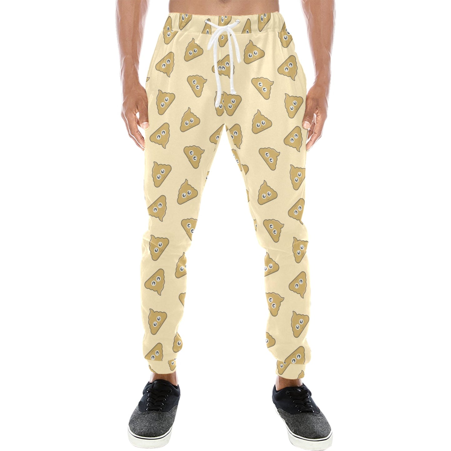 Poop Emoji Pattern Print Design A02 Men's Sweatpants