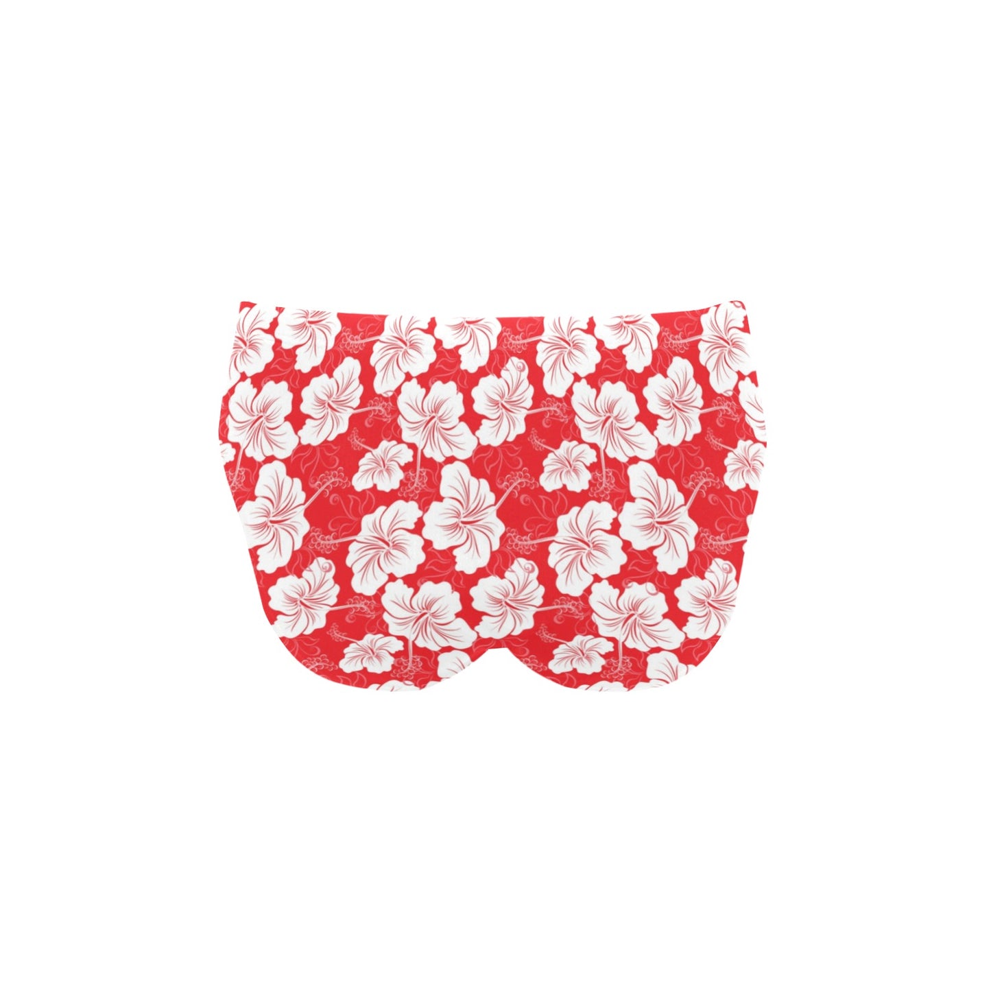 Flower Hawaiian Hibiscus Red Background Print Men's Swimming Briefs