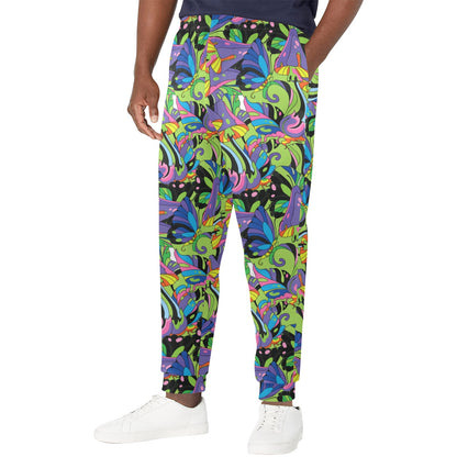 Psychedelic Trippy Mushroom Themed Men's Casual Track Pants