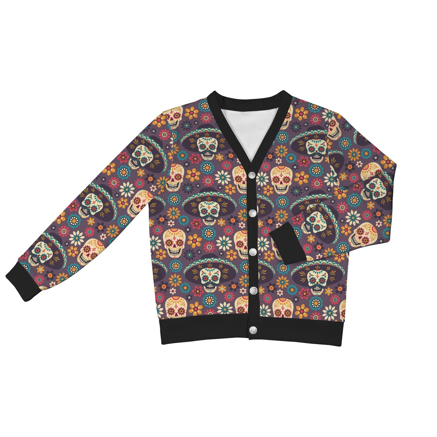 sugar skull Maxican Pattern Women's Cardigan