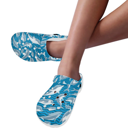 Dolphin Cute Print Pattern Unisex Clogs Shoes