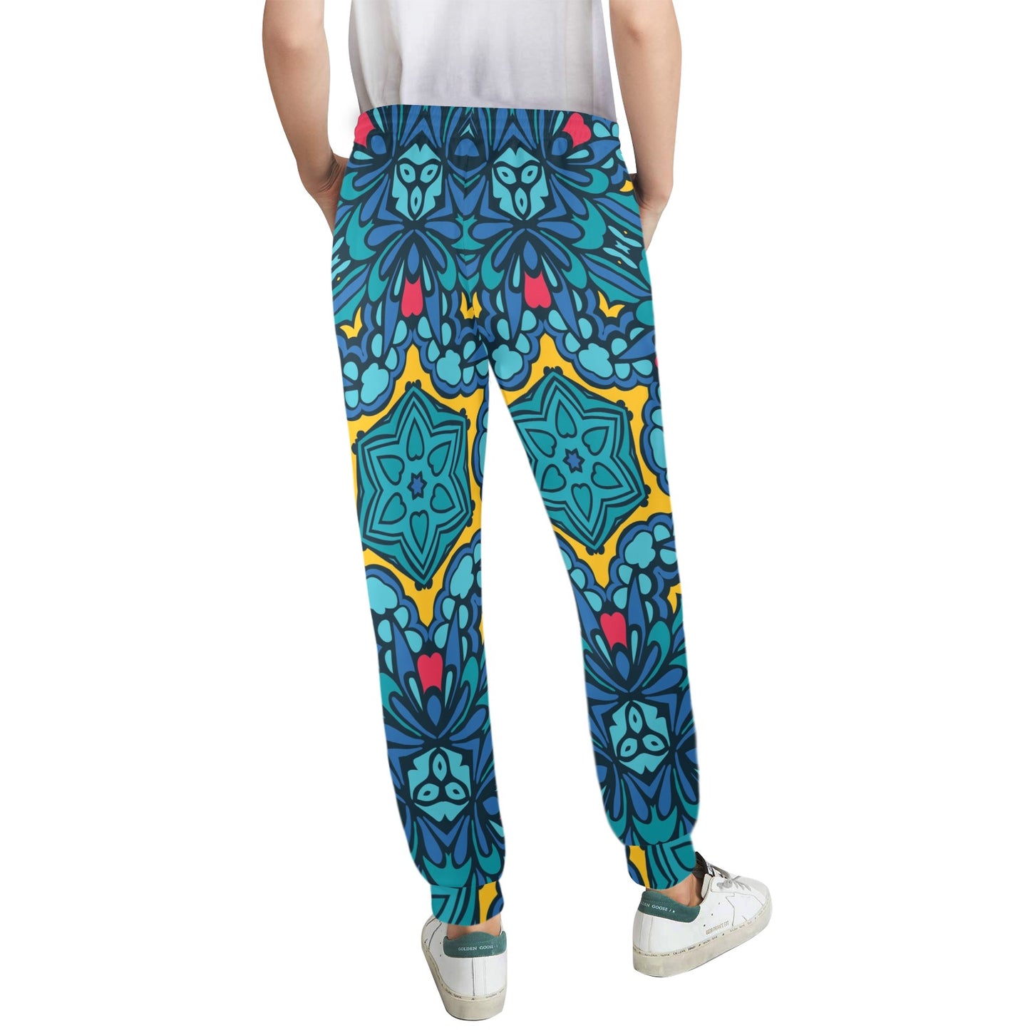 Kaleidoscope Pattern Print Design 04 Women's Casual Track Pants