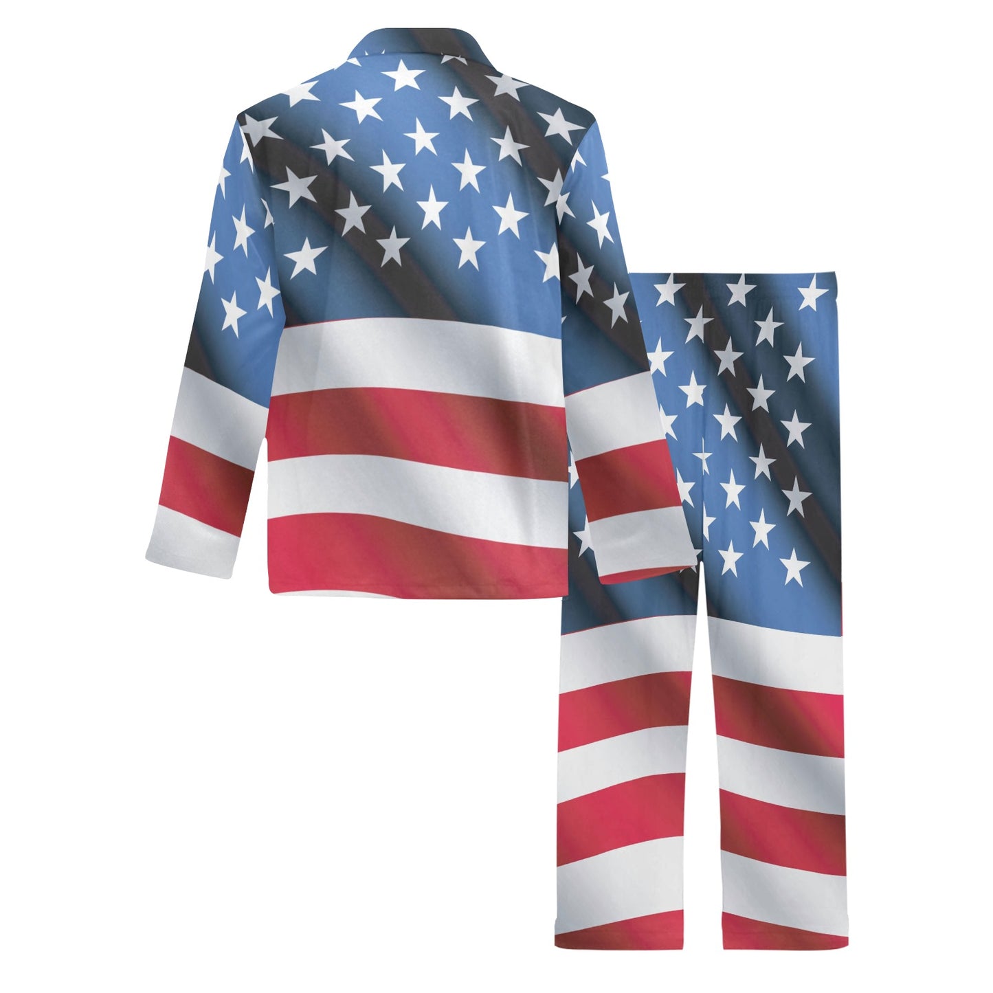 American flag Classic Men's Long Pajama Set