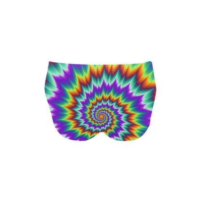 Optical illusion Pulsing fiery spirals Men's Swimming Briefs